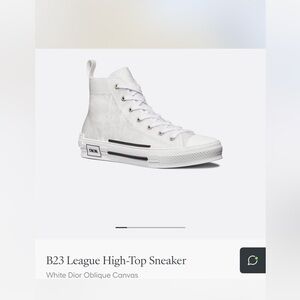 B23 League High-Top Sneaker
White Dior Oblique Canvas